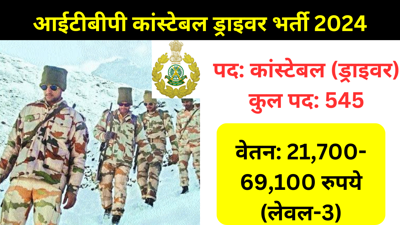 ITBP Constable Recruitment 2024: आईटीबीपी में निकली बंपर भर्ती, और ये एक पेपर है तो तुरंत कर दीजिए अप्लाई