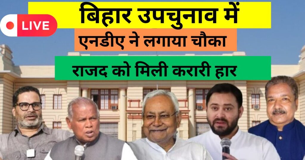 Bihar By-election Result 2024 Live: बिहार विधानसभा उपचुनाव: एनडीए ने चारों सीटों पर क्लीन स्वीप किया, PK की बोहनी खराब