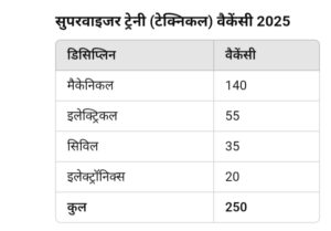 BHEL Vacancy 2025: पदों का विवरण