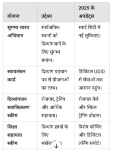 योजनाओं का त्वरित अवलोकन (Comparison Chart)

✅ कैसे पाएं इन Divyangjan Schemes का लाभ?