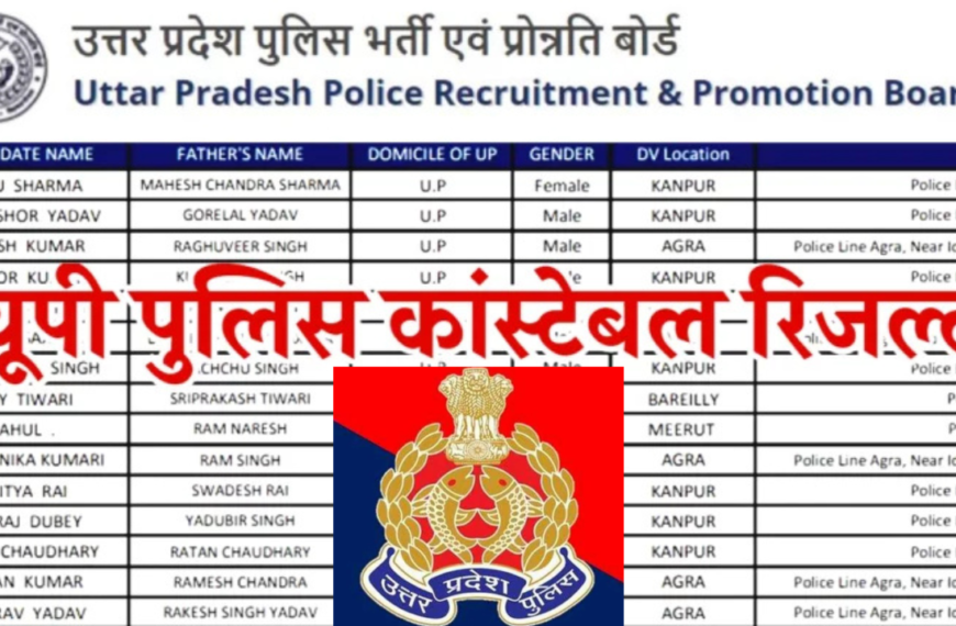 UP Police Constable Result 2025 Out: उत्तर प्रदेश पुलिस कांस्टेबल भर्ती का फाइनल रिजल्ट जारी, ऐसे करें चेक